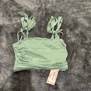 SHEIN Sage Tie-Strap Tank Top